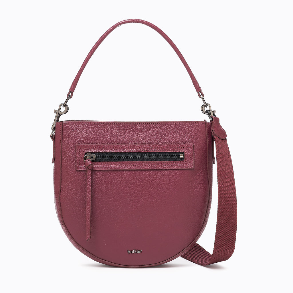 Baxter Nylon Crossbody (Malbec)- Designer leather Handbags