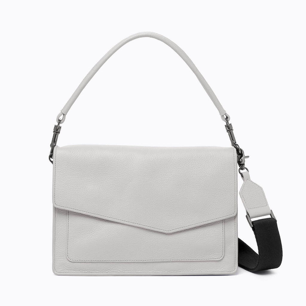 Cobble Hill Crossbody (Silver Grey)- Designer leather Handbags