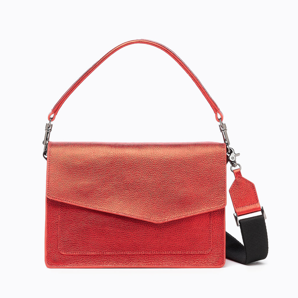 patron Nat tidligere Cobble Hill Flap Satchel (Metallic Sunset)- Designer leather Handbags |  Botkier New York
