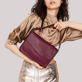 Chelsea Hobo (Port)- Designer leather Handbags